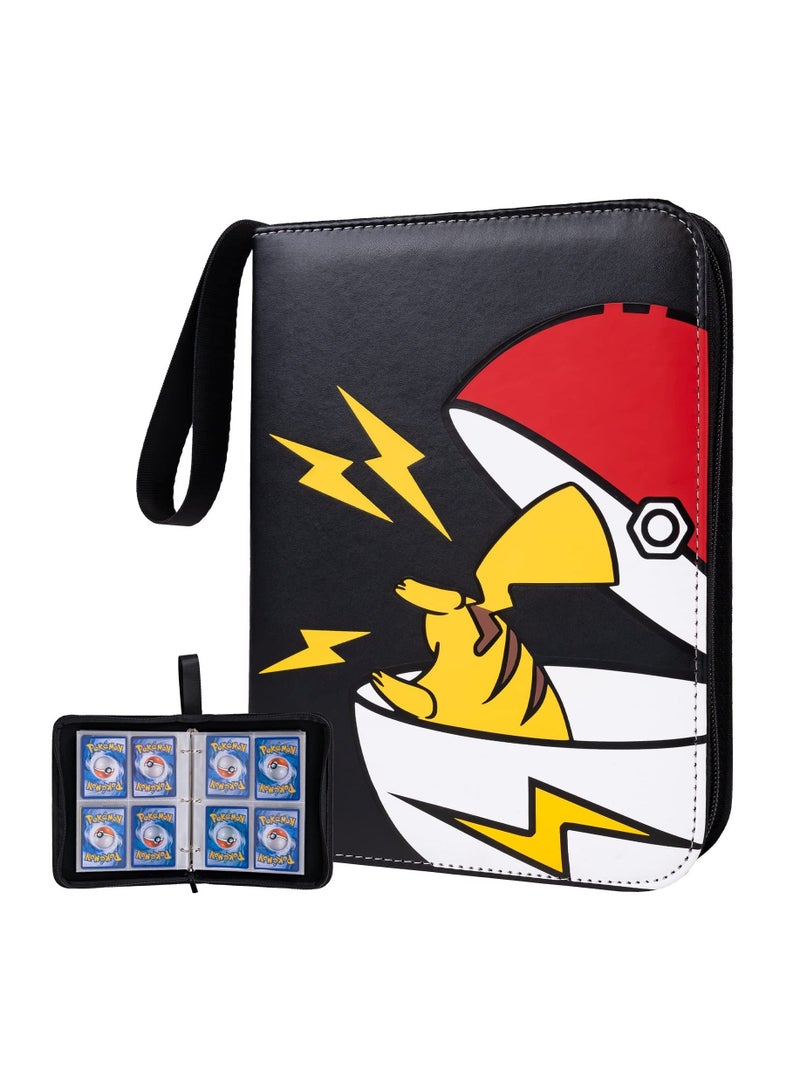 Pokemon Card Holder Binder Album Carrying Case for Pokemon Cards Trading Cards Album holder holds 400 Cards with 50 Removable Sheets and 4 Pockets - Image 1