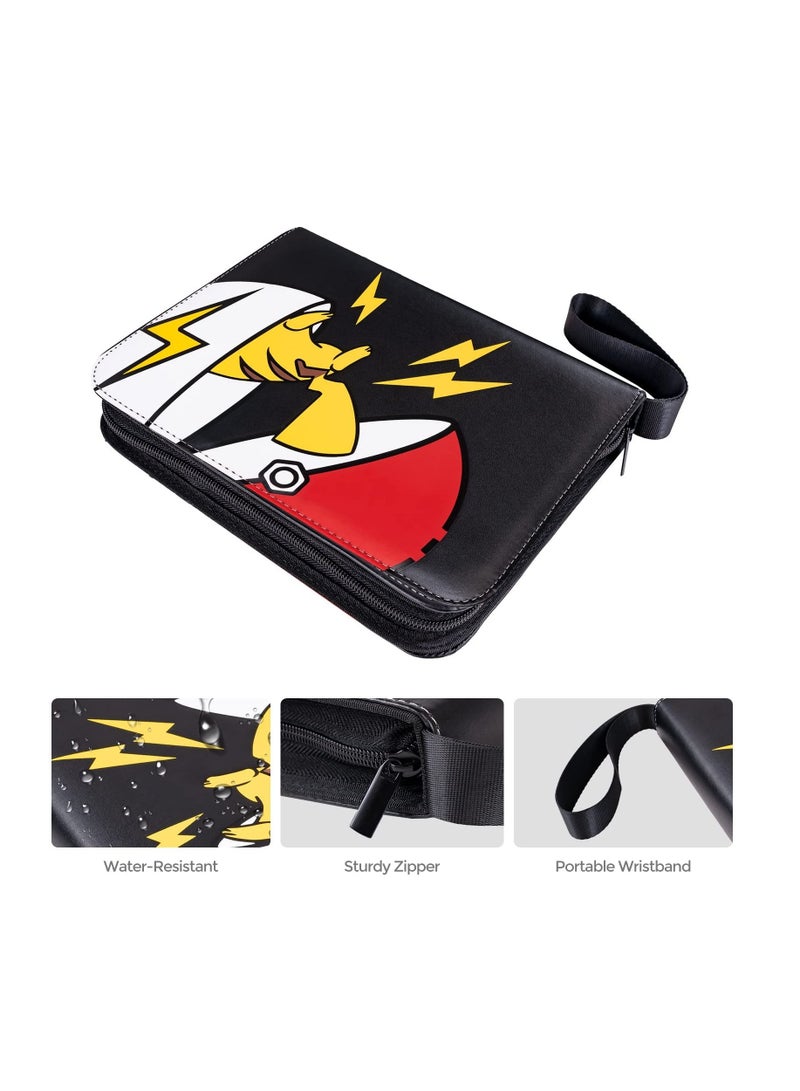 Pokemon Card Holder Binder Album Carrying Case for Pokemon Cards Trading Cards Album holder holds 400 Cards with 50 Removable Sheets and 4 Pockets - Image 4