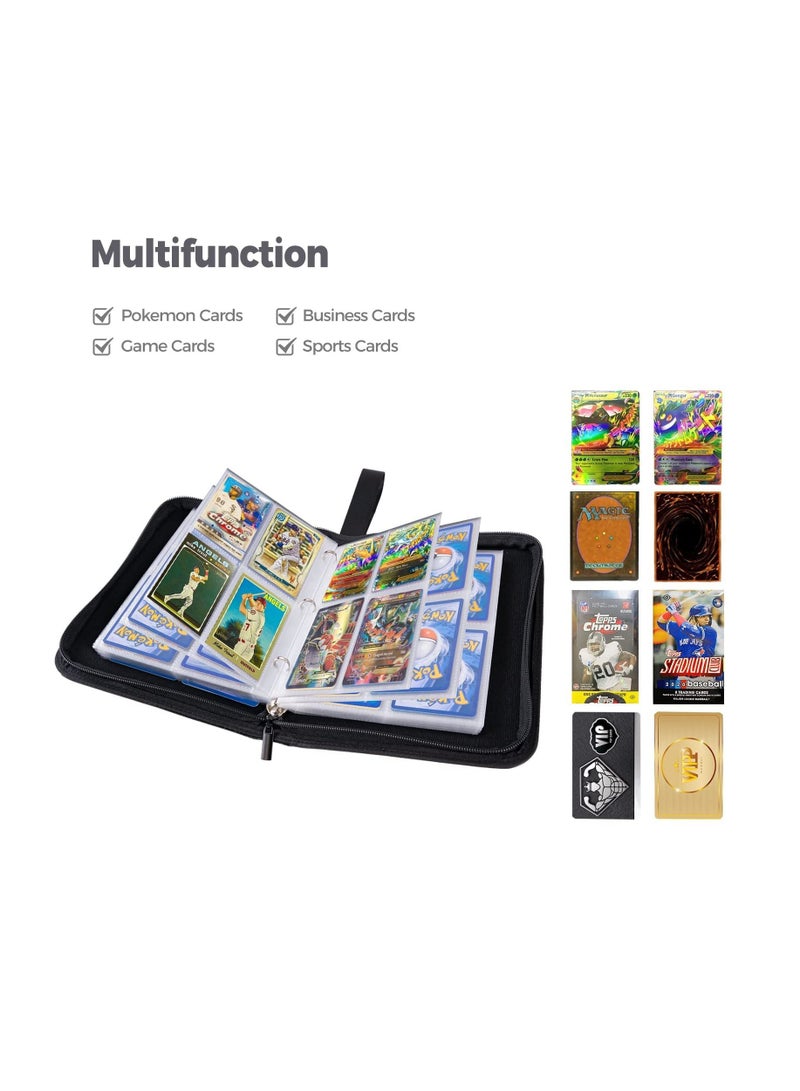 Pokemon Card Holder Binder Album Carrying Case for Pokemon Cards Trading Cards Album holder holds 400 Cards with 50 Removable Sheets and 4 Pockets - Image 3