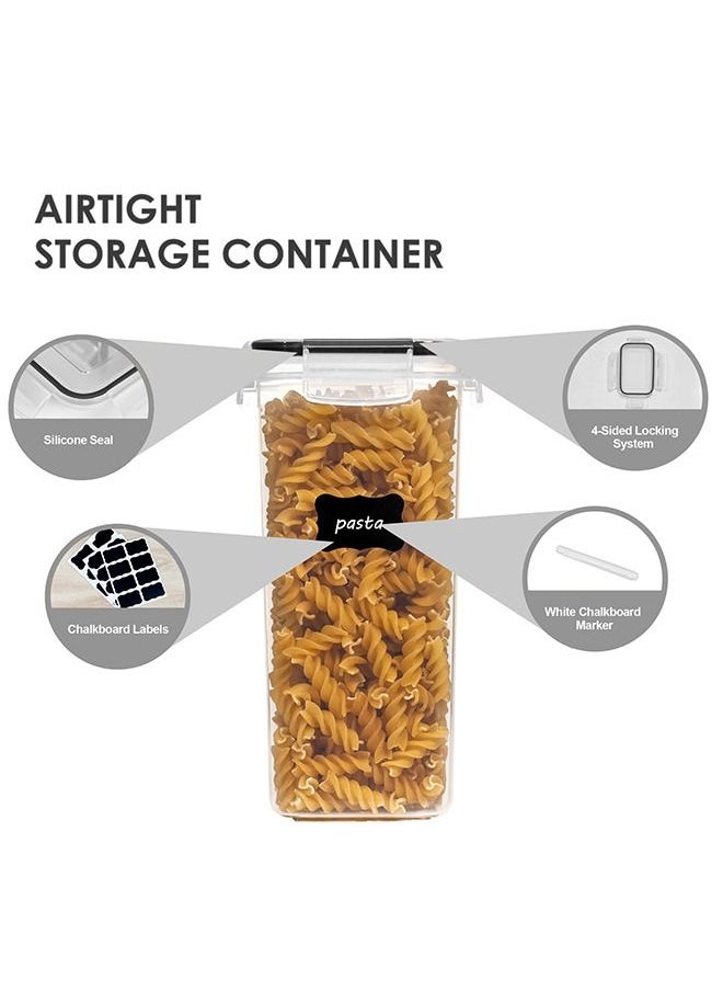 Arabest Plastic Storage Jars, Transparent Sealed Large Capacity Preservation Box, Food Grain Storage Containers for Tea/Herbs/Pasta /Coffee /Vanilla (7 Pieces Set)  - Image 3