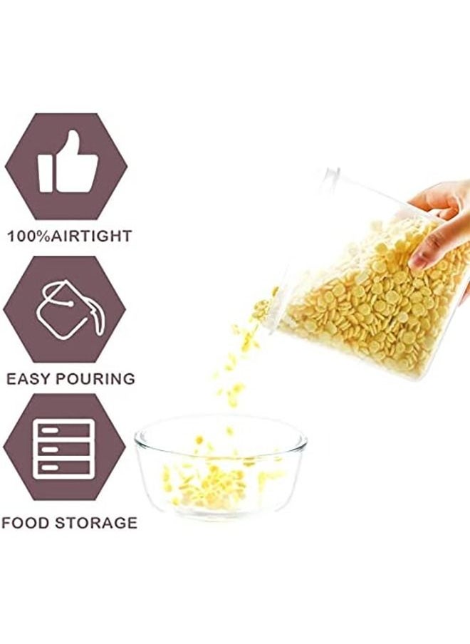 Arabest Plastic Storage Jars, Transparent Sealed Large Capacity Preservation Box, Food Grain Storage Containers for Tea/Herbs/Pasta /Coffee /Vanilla (7 Pieces Set)  - Image 5
