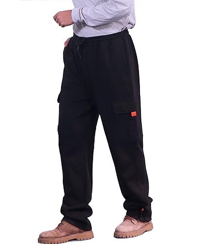 BOCOMAL FR Cargo Sweatpants Flame Resistant Midweight 10.5oz Knit Multi-Pockets Black FR Pants(Non Fleece) - Image 2