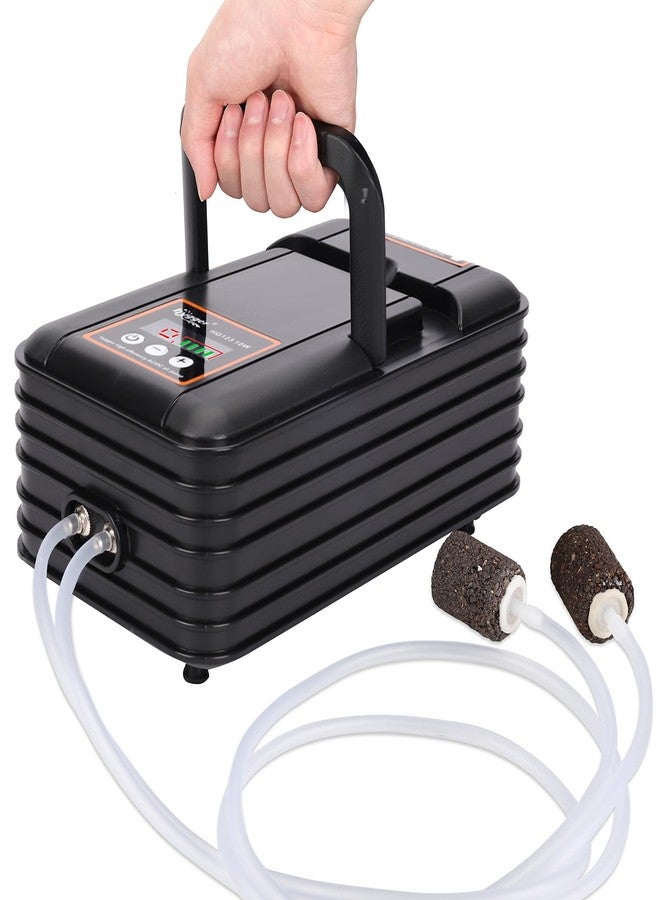 hygger IPX6 Rechargeable Aquarium Pond Air Pump, Powerful Quiet Tank Air Pump with Hose Air Stone Check Valve Adjustable Flow Diverter Valve for Fishing Yacht/Power Outages/Hydroponic (240GPH - New) - Image 1