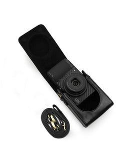 PU Leather Case Bag Tailored for Ricoh GR/GR II/GR III, Protective Carrying Bag-BLACK