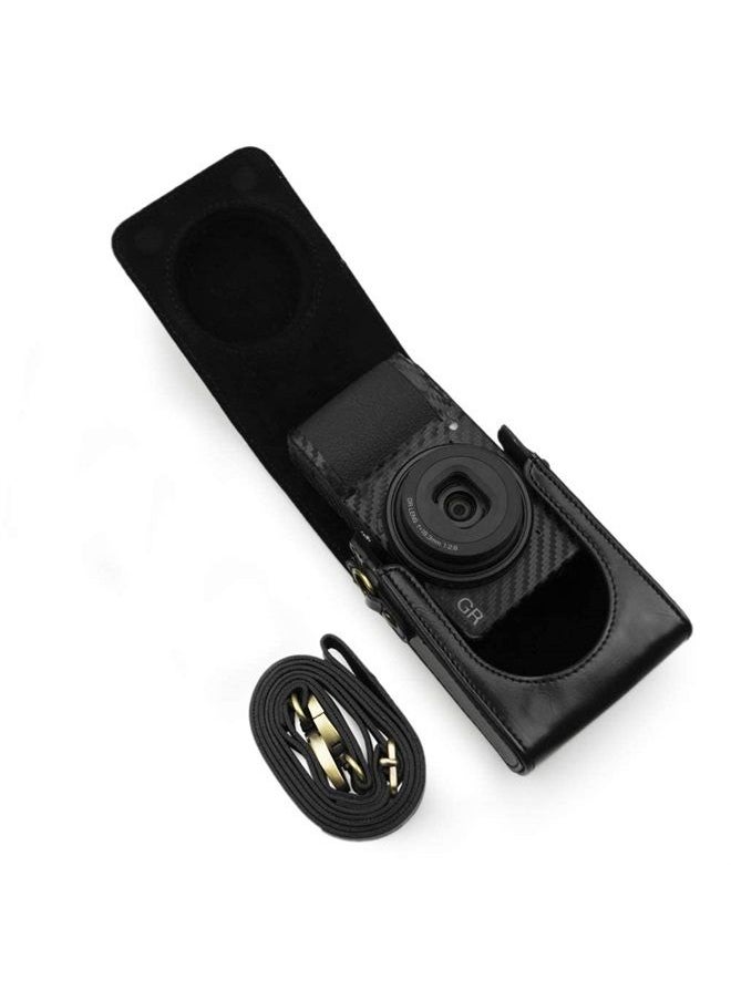 kinokoo - PU Leather Case Bag Tailored for Ricoh GR/GR II/GR III, Protective Carrying Bag-BLACK - Image 1