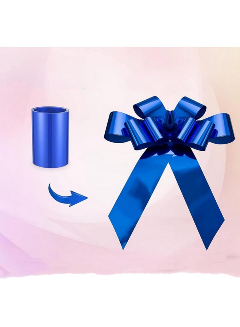 1 قطعة 30 إنش عقدة سيارة عملاقة، عقدة هدايا كبيرة لتغليف هدايا أعياد الميلاد وحفلات الزفاف والذكرى السنوية، ديكور شريط ضخم للسيارات والهدايا والاحتفالات، أزرق - Image 4