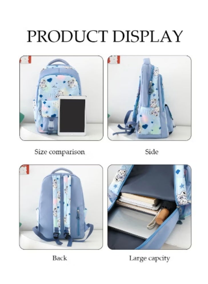 DUNISO Cartoon - Printed Schoolbag 4 - Piece Set | Cute Patterns, Practical and Eye - Catching - Image 3