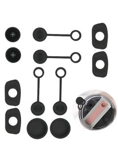 fantasize 12 PCS Silicone Spill Proof Stopper Set for Cup 1.0 and Cup 2.0 40oz or 30oz, Reusable Straw Cover Including 4 Square Spill Stopper, 4 Round Leak Stopper and 4 Straw Cover Cap 