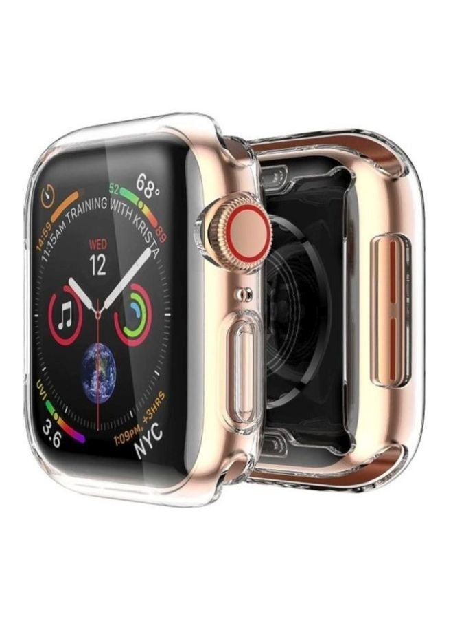 2-Piece Protective Case Cover for Apple Watch Series 6/5/4/3/2/1 38mm, Clear, Durable and Raised Bezels for Screen Protection