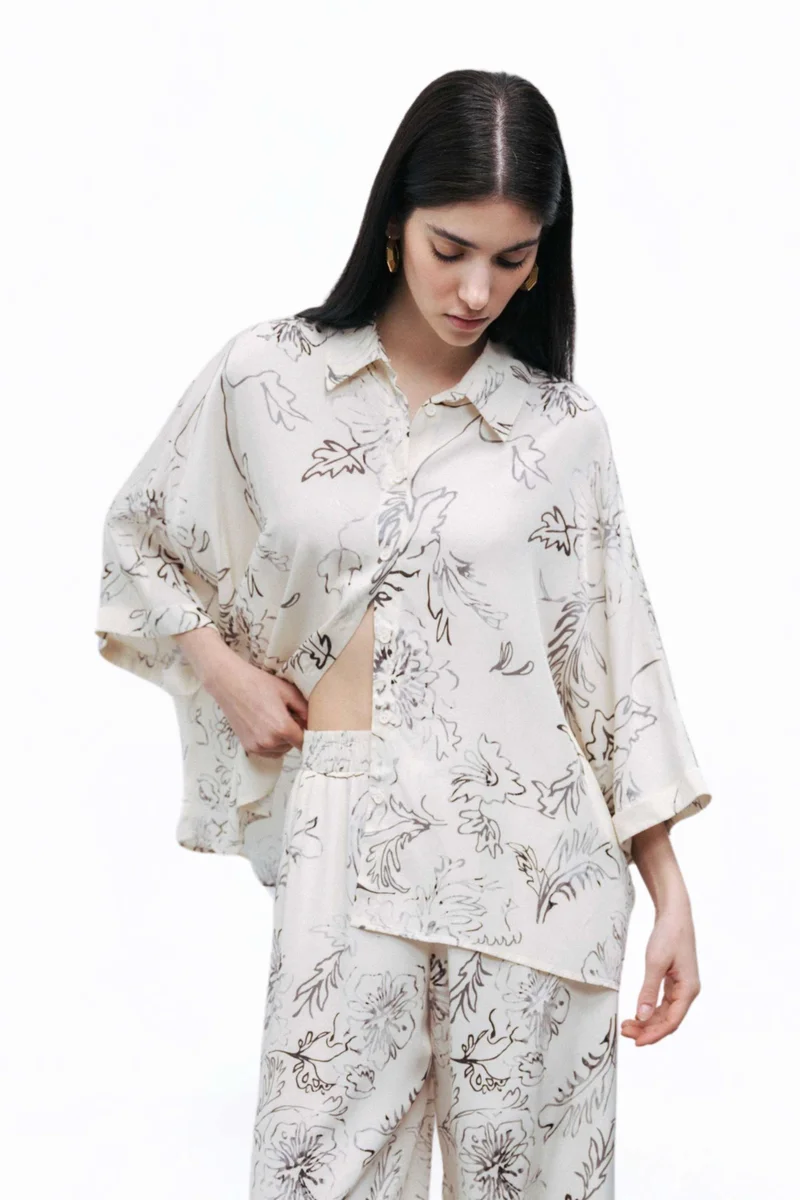 Nocturne Flowy Patterned Shirt