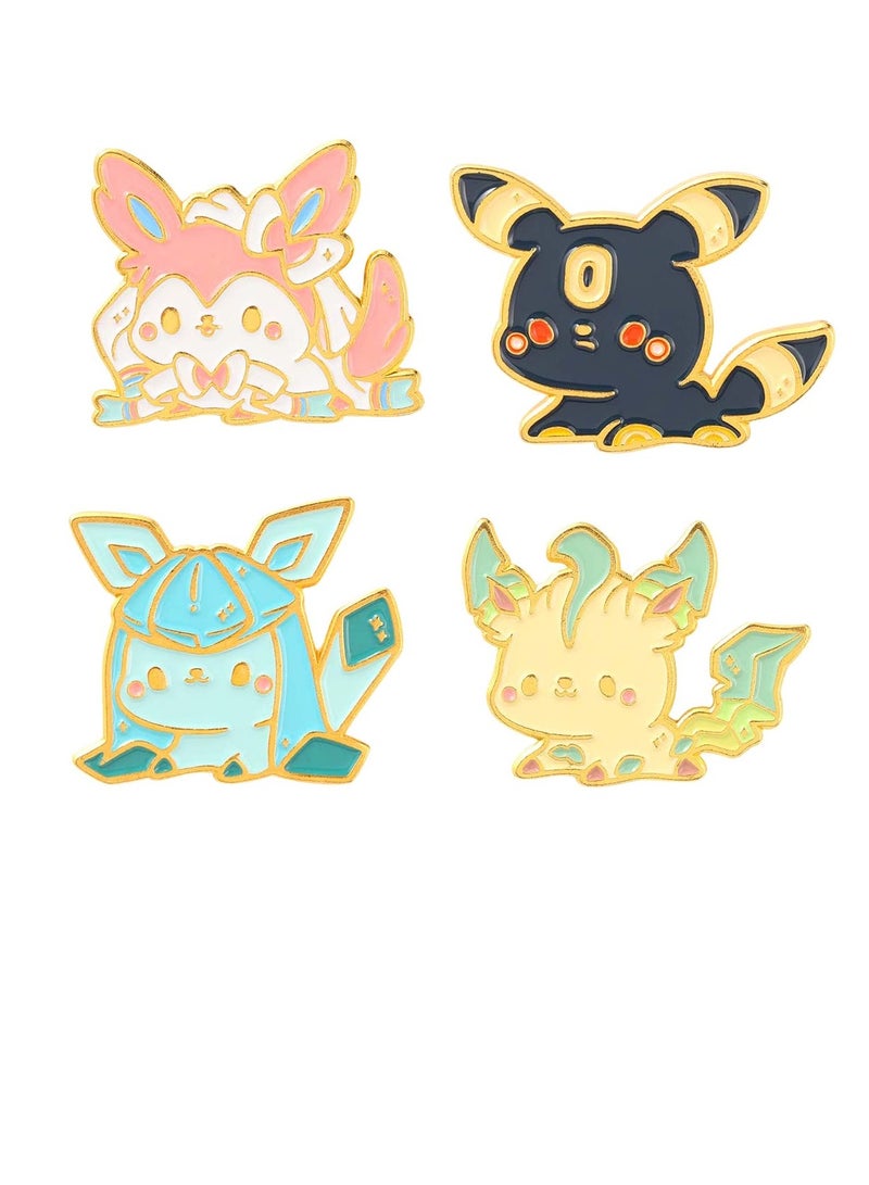 Excefore 4 Pack Cartoon Brooch, Animal Pin, Jackets Backpack Pin, Creative Enamel Pin Brooches, Perfect for Kids, Teens, and Women - Image 1