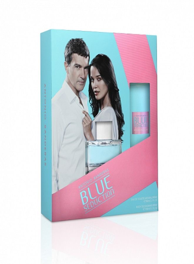 مجموعة هدايا بلو سيدكشن مكونة من قطعتين (عطر 80 مل + بخاخ للجسم 150 مل)