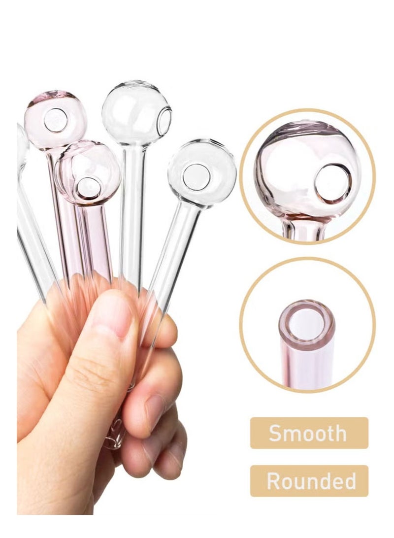 EZdenK 8pcs (10cm) Transparent Shatterproof Glass Straws, Durable Reusable Glass Straws, Come With 1 Cleaning Brush, Suitable For Drinks, Juice, Vanilla Smoothies, Environmentally Friendly Design - Image 4