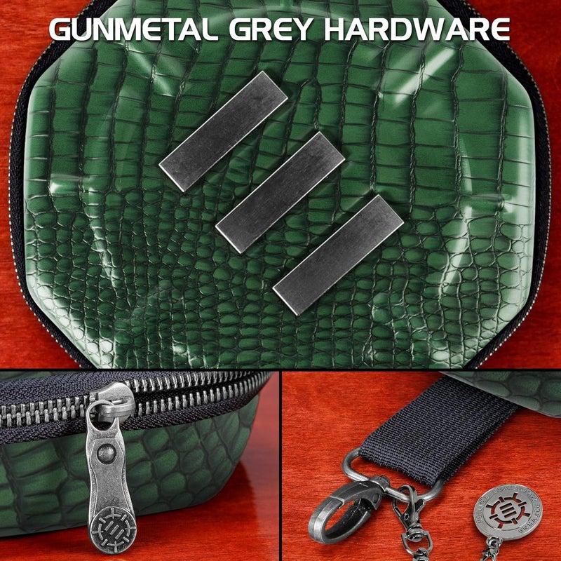 ENHANCE DND Dice Tray and Case - Collector's Edition DND Dice Holder up to 150 D&D Shakers with Hard Shell Exterior and Protective Soft Interior - Rolling Tray Perfect for Game Night (Dragon Green) - Image 5