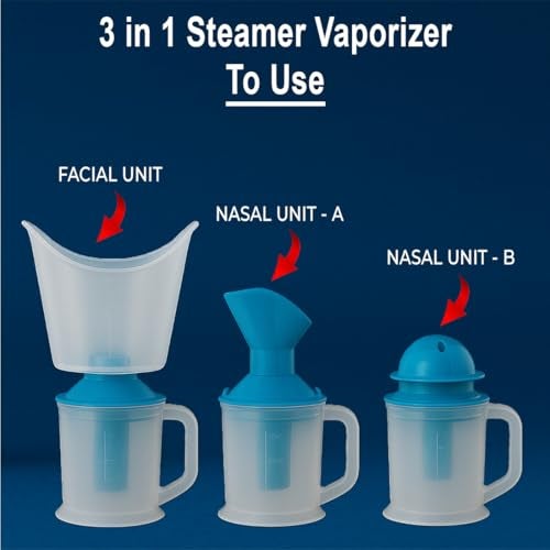 Dr.Odin Dr. Odin OSV 101 Single Layer Steamer Vaporizer for Cold, Cough, Face Steam, Steam Inhaler and Steamer Helps in Breathing Disorders (White & Blue) - Image 2