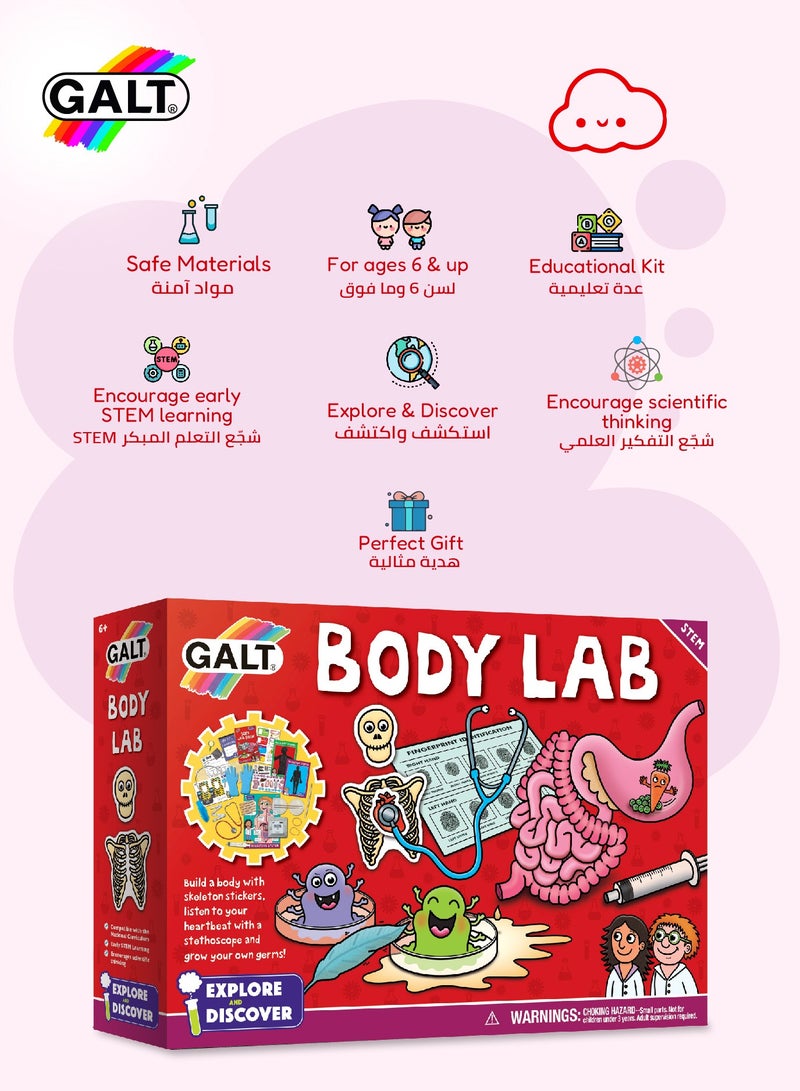 Galt Toys Body Lab Biology Science Kit for Children 6+ | 14 Fun Experiments | Explore and Discover STEM | Includes 32-Page Lab Book | Dimensions 31x7x22 cm - Image 3