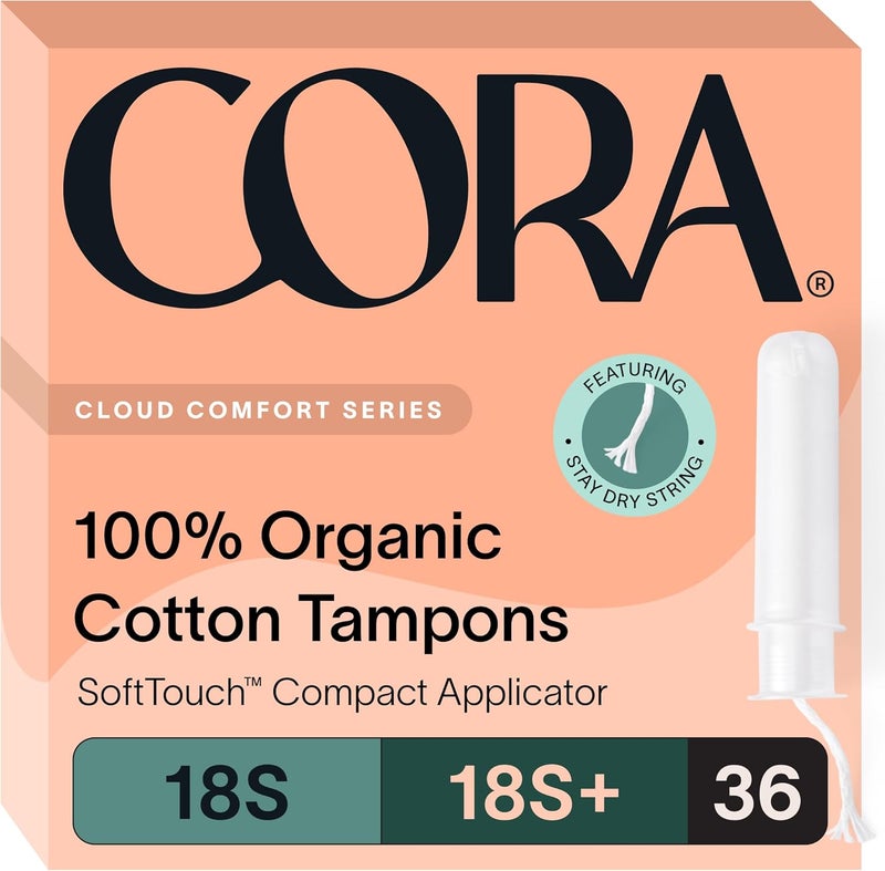 Cora Organic Feminine Care  100 Extra Long Bladder Liners Incontinence  Postpartum Pads and 36SS Applicator Tampon Multipack  UltraAbsorbent Unscented Natural NonToxic  Bundle Pack - Image 3