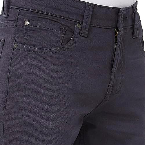 Spykar Men Dark Grey Cotton Stretch Slim Fit Narrow Length Clean Look Low Rise Jeans (Skinny) - Image 5