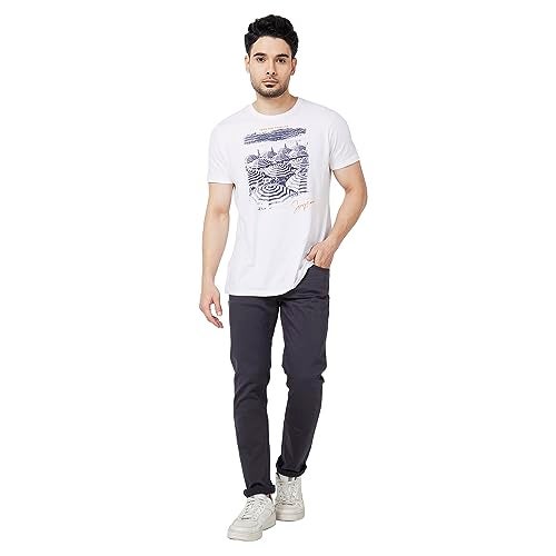 Spykar Men Dark Grey Cotton Stretch Slim Fit Narrow Length Clean Look Low Rise Jeans (Skinny) - Image 2
