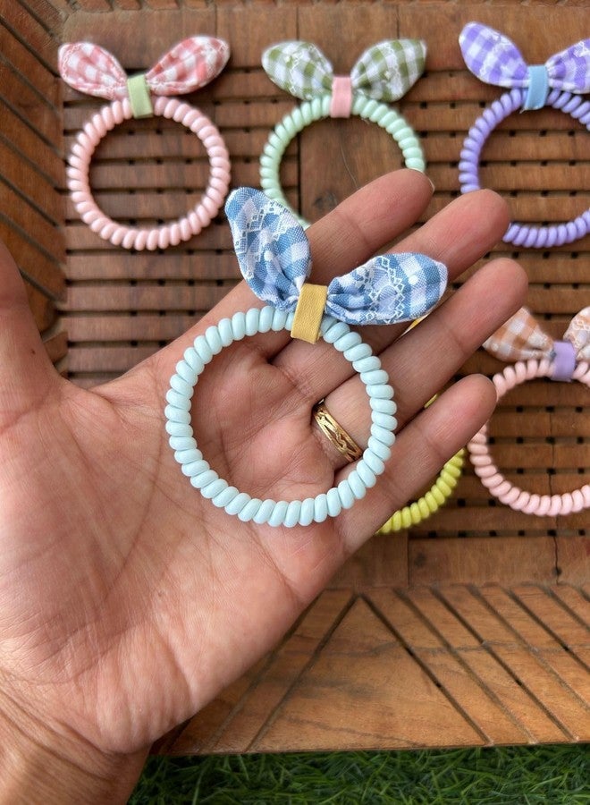 Radhya Accessories 5 Piece Rabbit Coil Hair Ties, Spiral Hair Ties, Phone Cord Hair Ties Multicolor Large Spiral Hair Ties, Mega Hair Coil Set for Thick, Curly Dent, Creaseless and No Headaches - Image 3