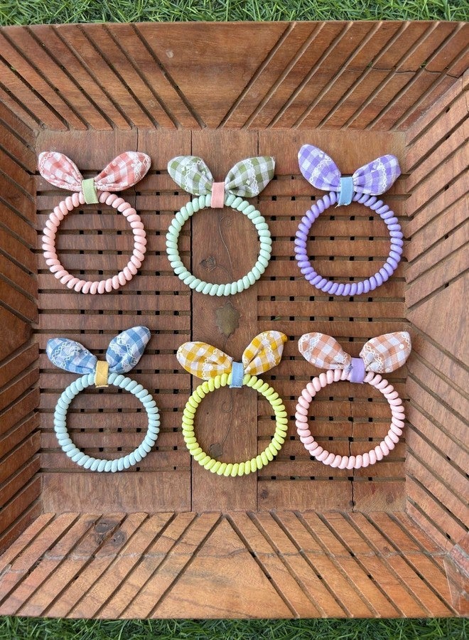Radhya Accessories 5 Piece Rabbit Coil Hair Ties, Spiral Hair Ties, Phone Cord Hair Ties Multicolor Large Spiral Hair Ties, Mega Hair Coil Set for Thick, Curly Dent, Creaseless and No Headaches - Image 1