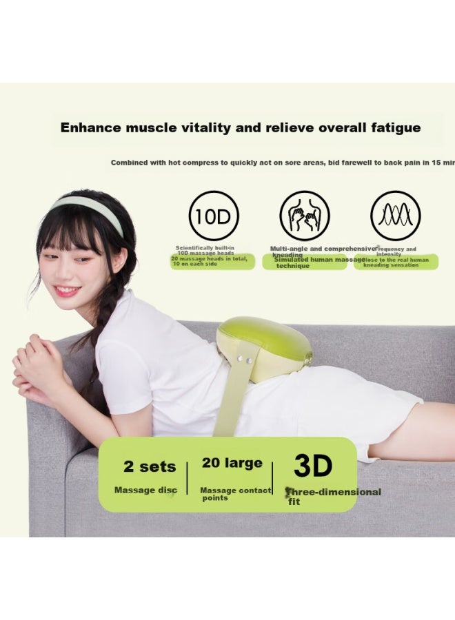 MIAOJIE Miaojie (miaojie) M7 Waist Massager Cervical Shoulder Neck Massager Lumbar Muscle Strain Pillow Heating Pad Massage Pillow Multi-functional Full Body Use Birthday Christmas Gift For Men And Women Coff  - Image 2
