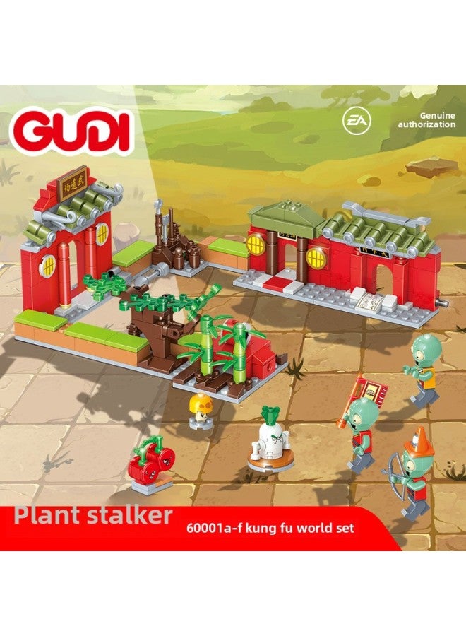 GUDI Goody Plants Vs. Zombies Building Blocks Genuine Licensed Educational Toys For Boys Over 6 Years Old Gift Set 2-Color:60001A-F Kung Fu World Set - Image 1