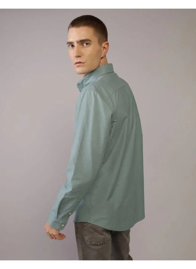 American Eagle AE Slim Fit Flex Oxford Button-Up Shirt