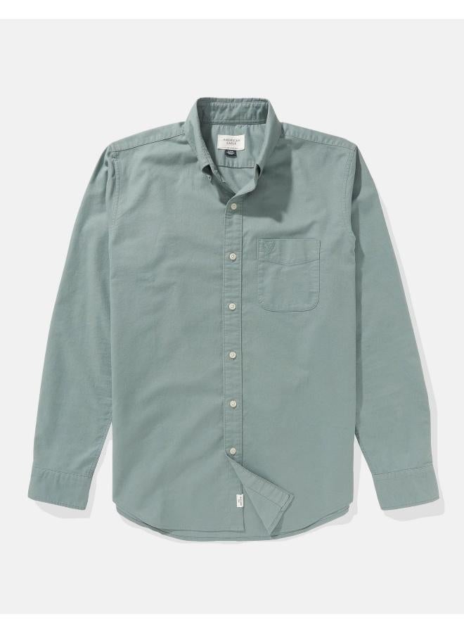 American Eagle AE Slim Fit Flex Oxford Button-Up Shirt - Image 3