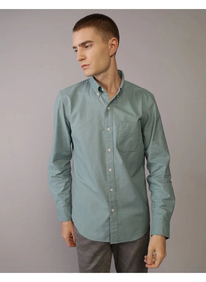 American Eagle AE Slim Fit Flex Oxford Button-Up Shirt