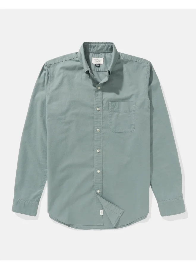 American Eagle AE Slim Fit Flex Oxford Button-Up Shirt