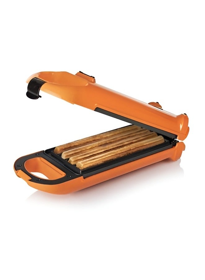 صانع التشورو مع 4 فتحات، صانع معجنات التشورو الكهربائية غير اللاصقة / صانع الوافل للوجبات الخفيفة والإفطار والمدرسة - آلة تشورو سهلة الاستخدام للحلويات محلية الصنع - Image 1