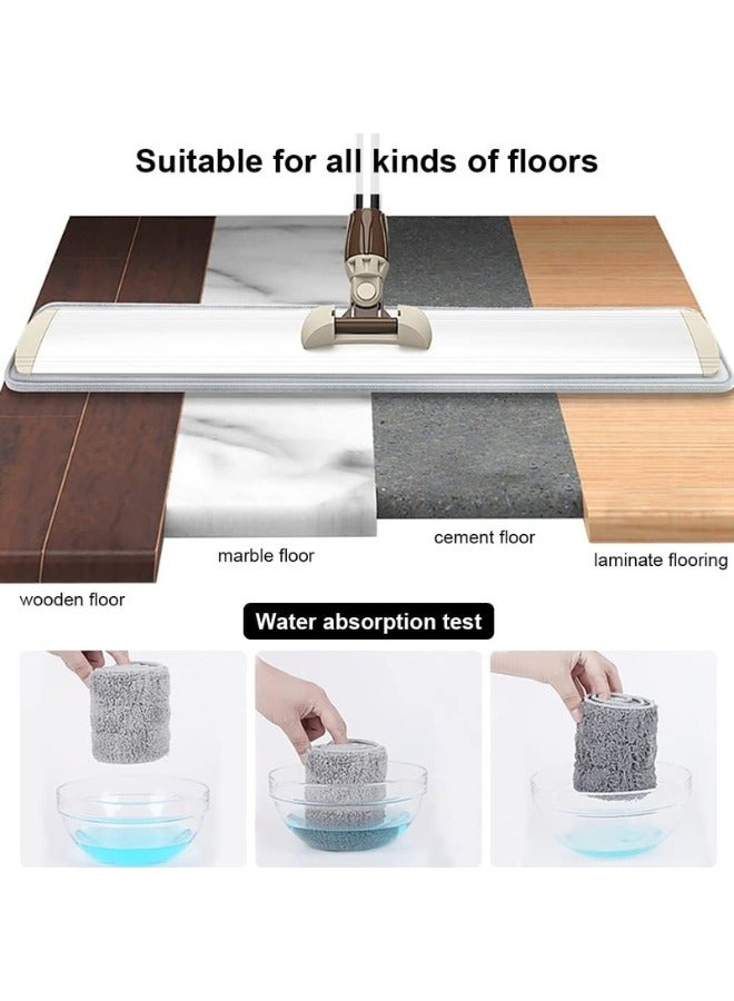 4 Pack Replacement Mop Head Pad - Microfiber Cleaning Pads, Absorbent Cloth Fits Velcro Mop (Grey) - Image 3