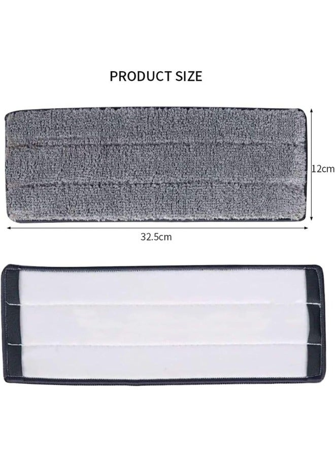 4 Pack Replacement Mop Head Pad - Microfiber Cleaning Pads, Absorbent Cloth Fits Velcro Mop (Grey) - Image 5