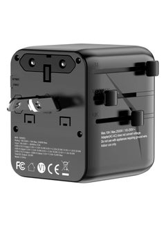 porodo Universal Travel GaN Quick Charger PD 20W / Built-In Safeguards / +200 Countries / Simultaneous Charging / Universal Compatibility - Black  - Image 2