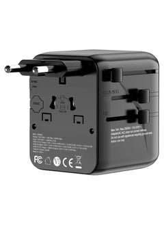 porodo Universal Travel GaN Quick Charger PD 20W / Built-In Safeguards / +200 Countries / Simultaneous Charging / Universal Compatibility - Black  - Image 4