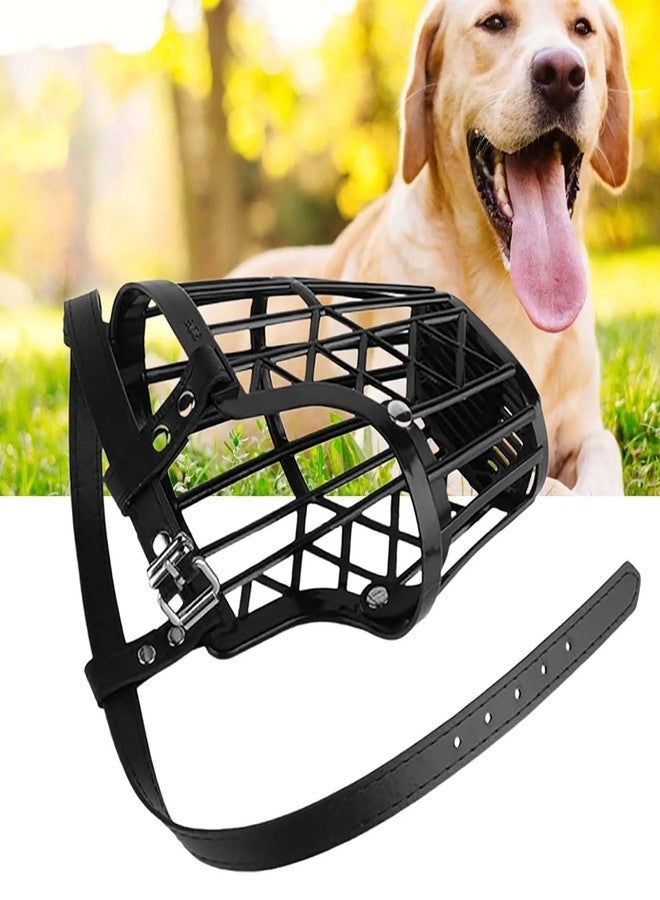 Fondle Adjustable Dog Muzzle, Black, Large Size, Lightweight Basket Design, Prevents Biting Barking and Chewing, Breathable with Padded Comfort, Quick Release Buckle (6) - Image 5