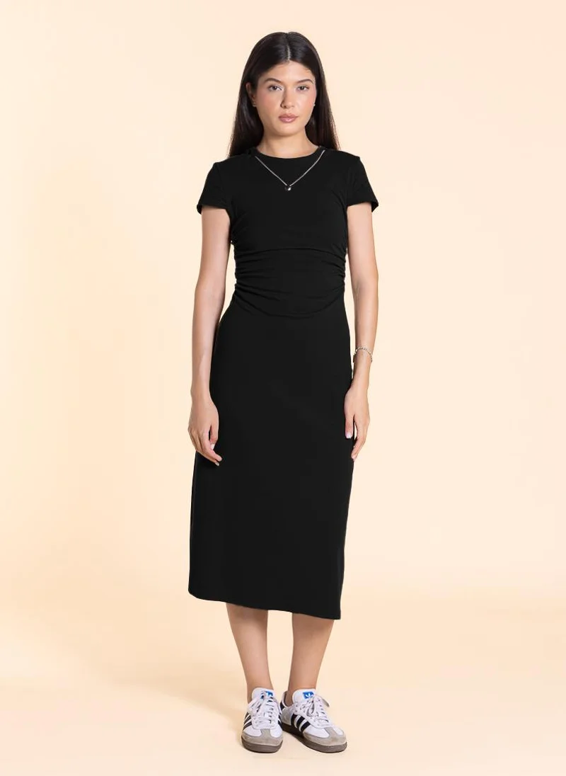 SHAPES Ruched Midi Dress