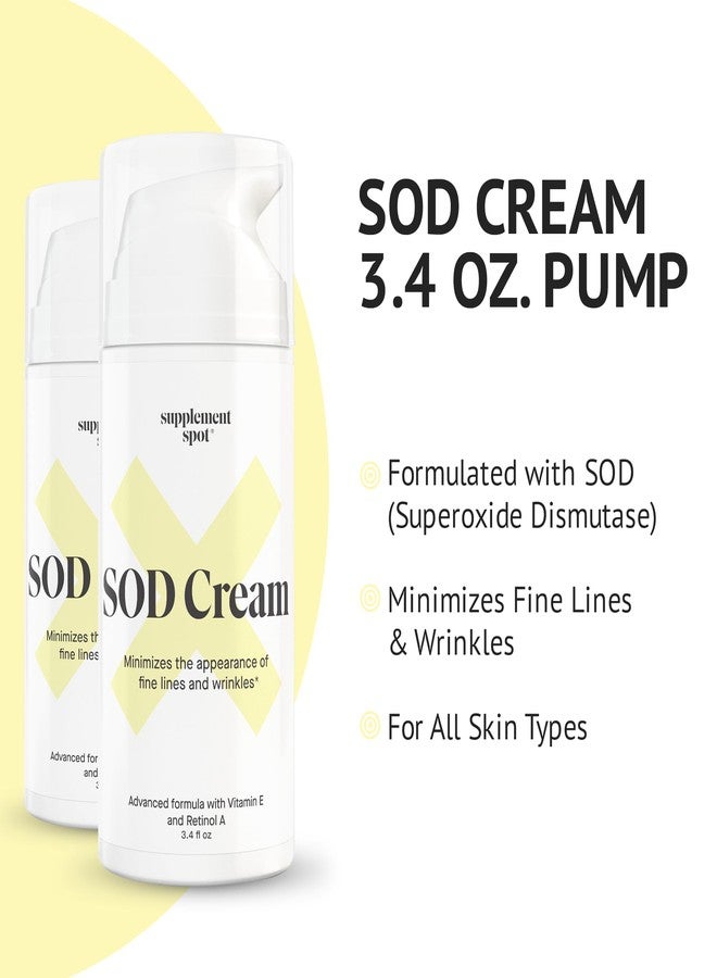 Supplement Spot Superoxide Dismutase (SOD) Anti-Aging Cream - Face Moisturizer for Fine Lines & Wrinkles, Smooth & Firm Skin, Youthful Glow, Antioxidant-Rich Skincare, (3.4 oz 2 Pack) - Image 4