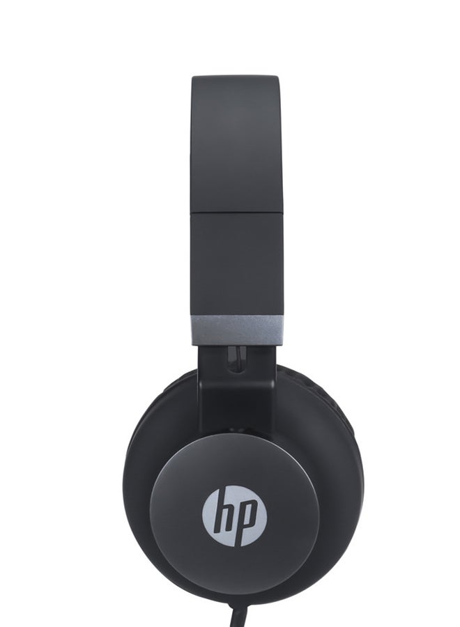 HP سماعة رأس بصوت ستيريو وتعمل بخاصية البلوتوث لون أسود. - Image 2