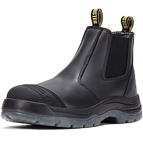 ROCKROOSTER Mens Work Boots 6 inch Steel Toe Pull On Safety Leather Chelsea Work Shoes Static DissipativeAK227 US 14 - Image 1