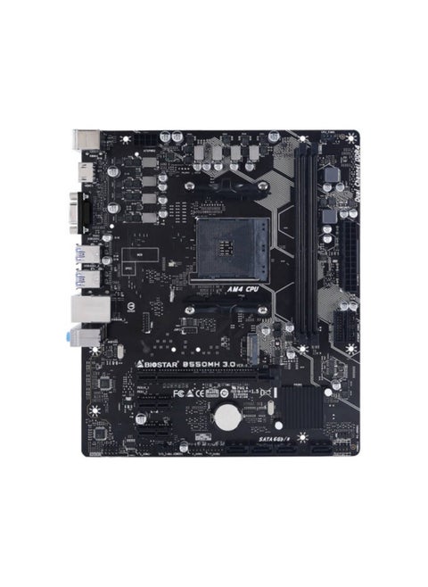 Biostar B550MH 3.0 Micro ATX  Gaming Motherboard, AMD Socket AM4 CPU, Realtek RTL8111H, Gigabit Ethernet, Supports Dual Channel DDR4 64GB, 1 x PCIe 4.0  , 4 x SATA III Connectors