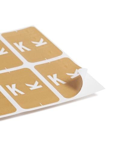 Smead AlphaZ ACCS Color-Coded Alphabetic Label, K, Light Brown, 100 Labels per Pack (67181) - Image 3