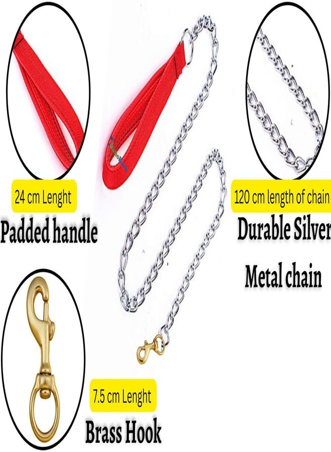 BohoBark Puppies Dog Chain Leash With Nylon Handle(Color May Vary) Dog Leash (Medium),?18 cm - Image 2