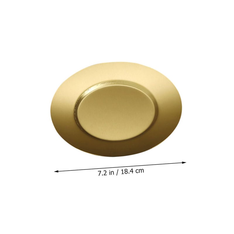 Stainless Steel Round Dinner Plate 18cm Reusable For Dessert Serving Home Kitchen BBQ - Image 3