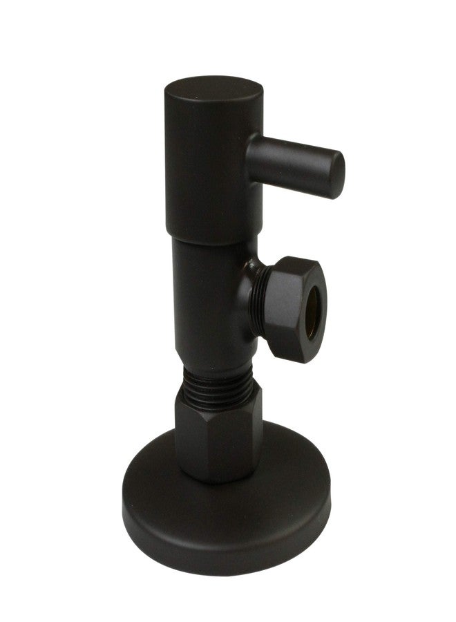 ويست براس طقم رافعة خط إمداد المرحاض Westbrass D105QRT-12 بقطر خارجي 5/8 بوصة × 3/8 بوصة × 20 بوصة برأس مسطح مع مقبض دائري وزاوية إيقاف 1/4 دورة، برونزي مصقول بالزيت - Image 3
