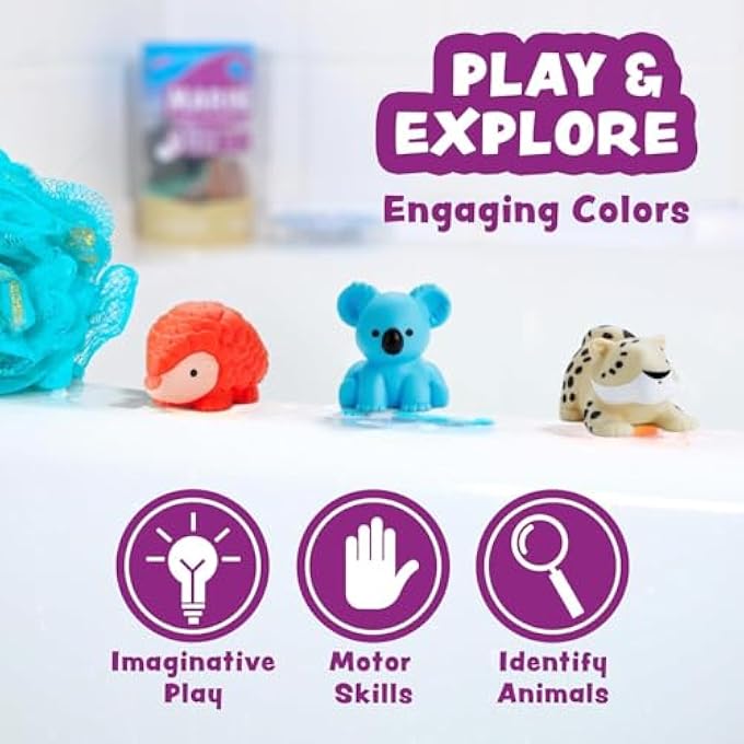 BATH TOYS, 8 PCS CUTE ANIMAL BABY AND TODDLER BATH TOY FOR TODDLERS 1-3 2-4, FLOATING TOYS FOR 1 YEAR OLD BOY GIRL, NEW BORN BABY BATHTUB WATER TOYS, PRESCHOOL TODDLER POOL TOYS - Image 4