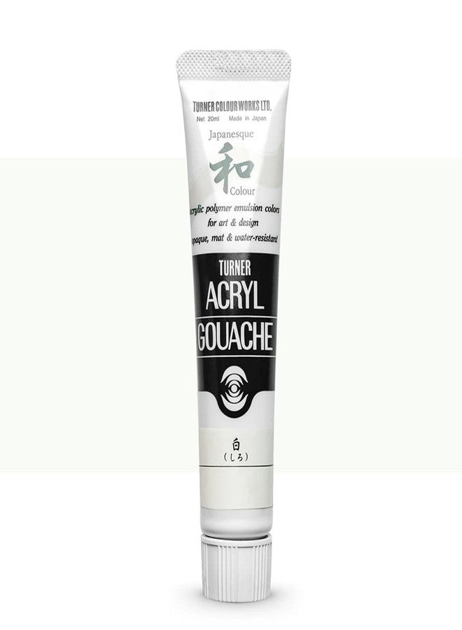 Turner Colour Works Acryl Gouache Artist Acrylic Paint - Single 20 ml Tube - Japanesque White