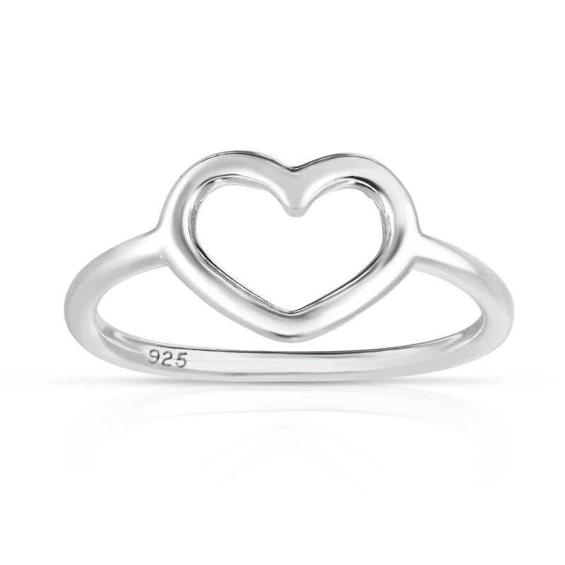 Savlano 925 Sterling Silver Heart Stackable Ring Band for Women - Made in Italy Comes With a Gift Box (9) - Image 1