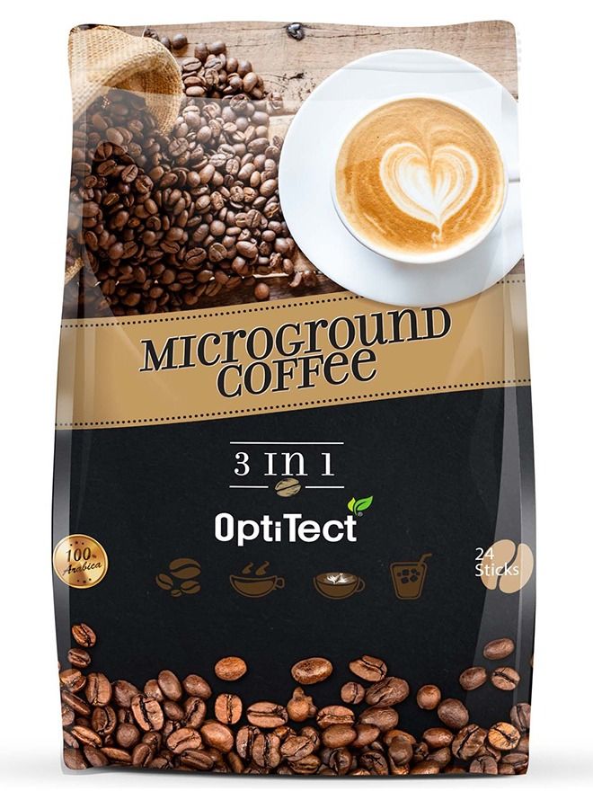 أوبتيتيكت قهوة مطحونة ناعمة 3 في 1 - 384 غرام (24 عصي)